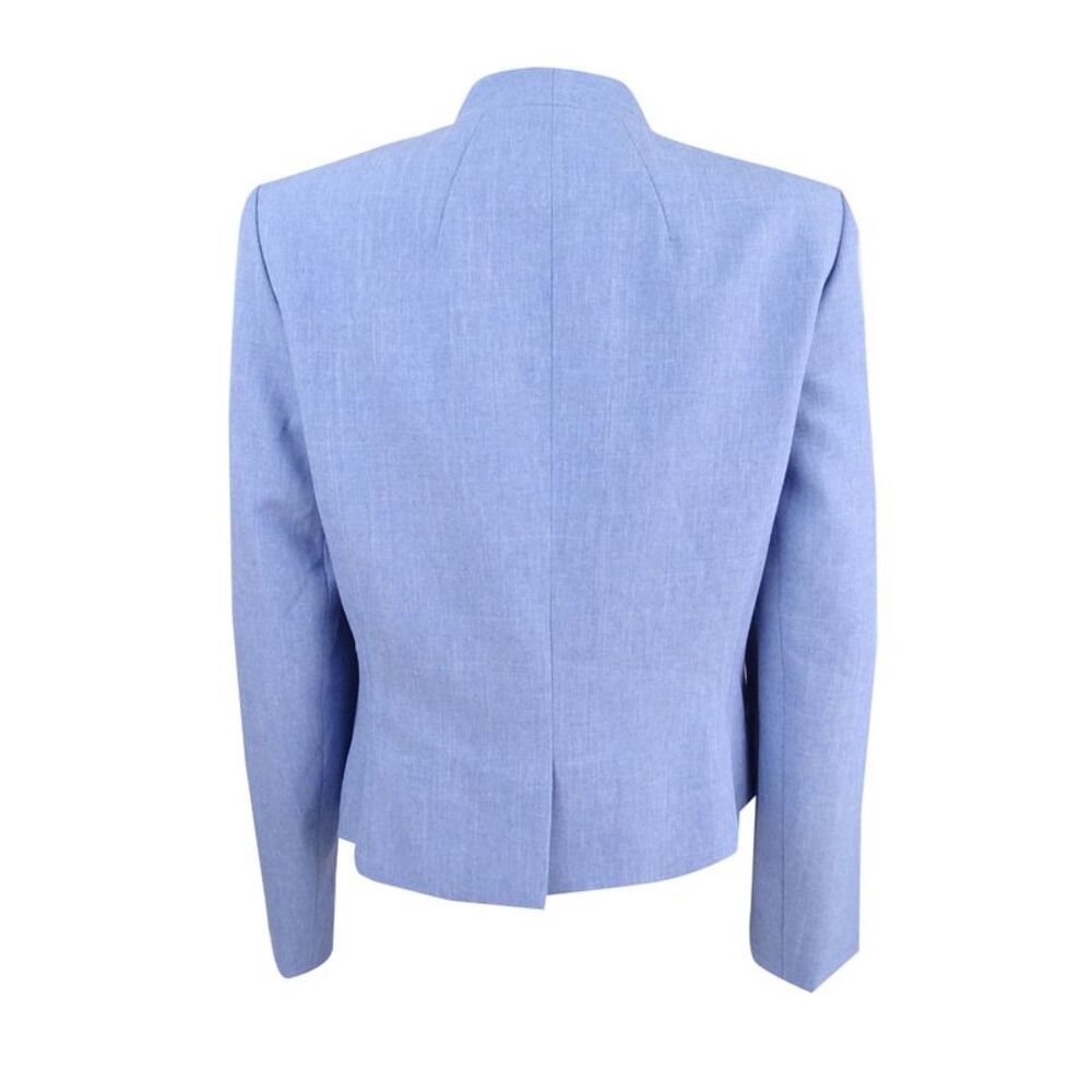 Nine West Women's Plus Size Band-Lapel Blazer - Breeze - Picture 2 of 2